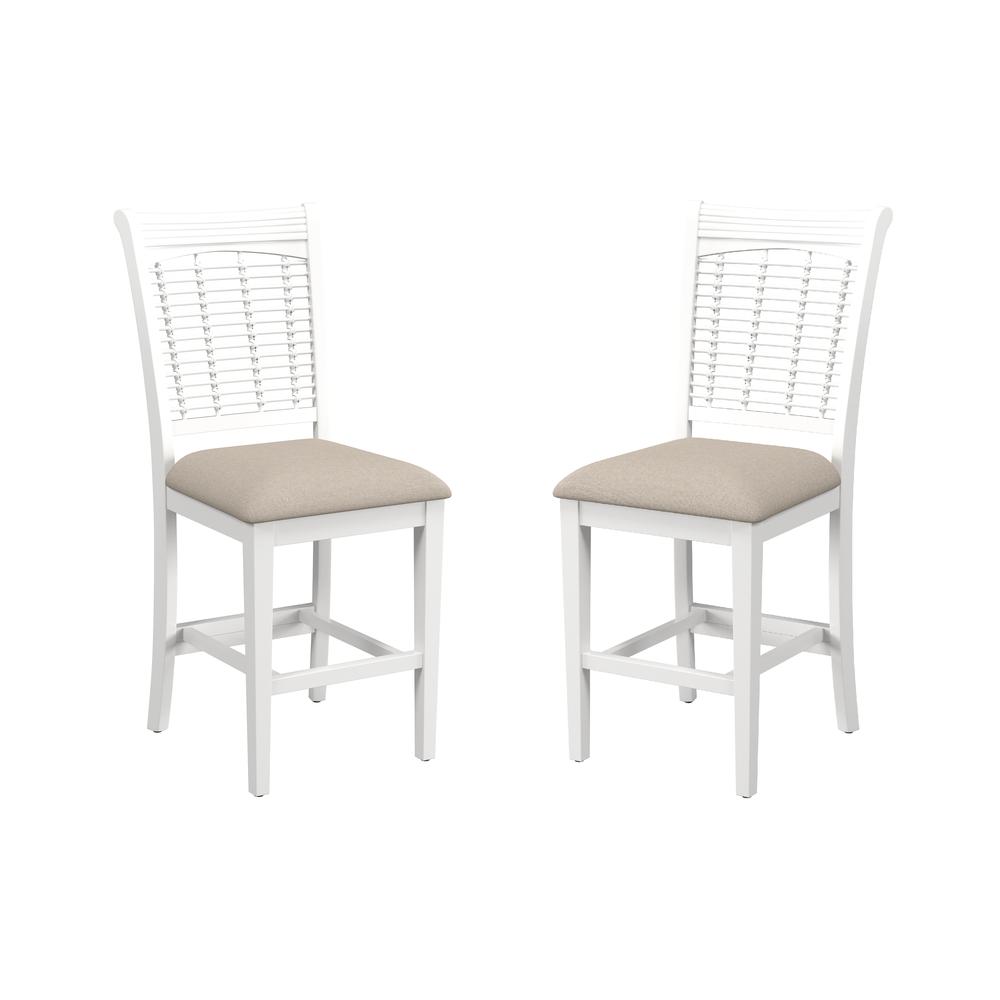 Hillsdale Furniture Bayberry Wood Counter Height Stool, Set of 2,  White. Picture 1