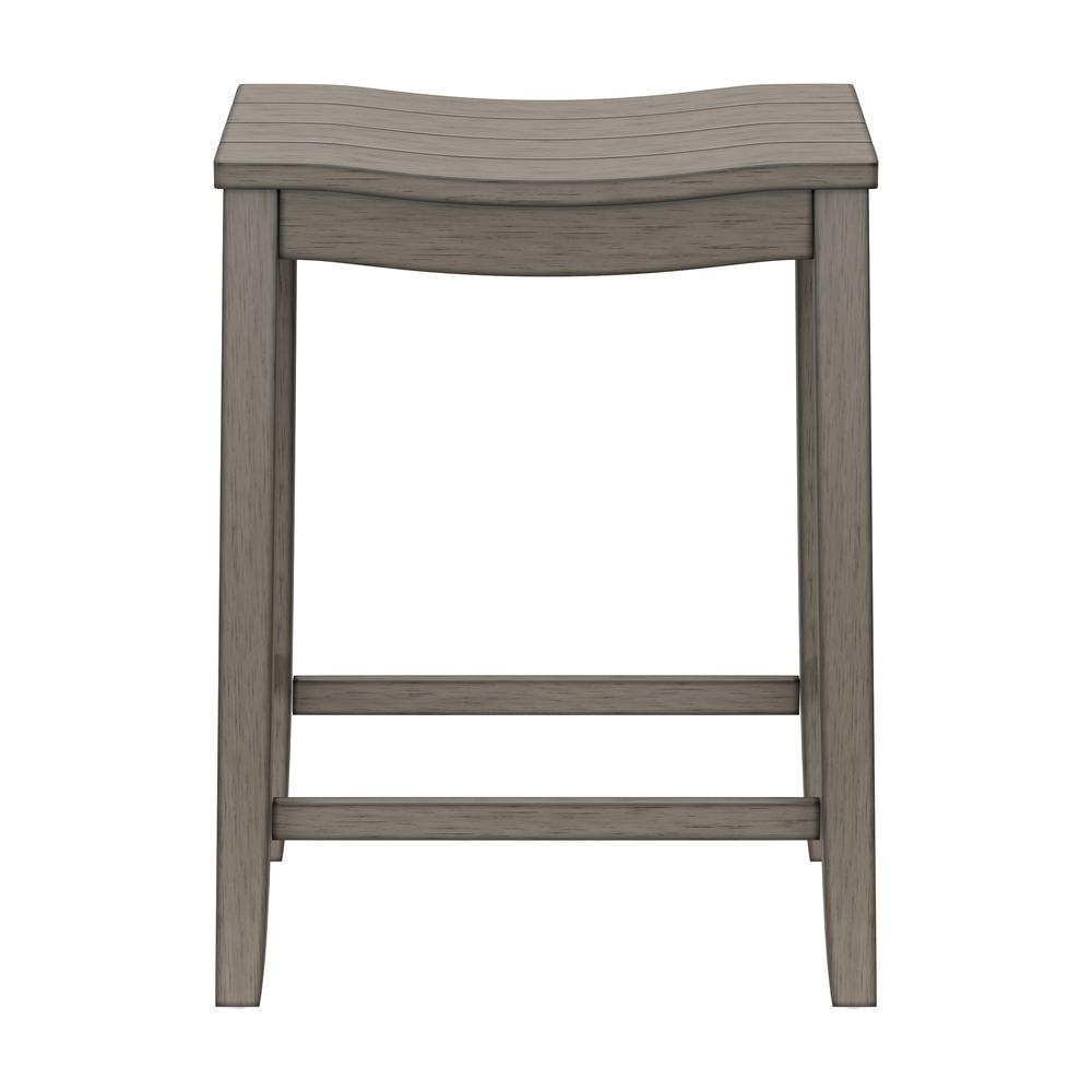 Fiddler Wood Backless Counter Height Stool, Aged Gray. Picture 4