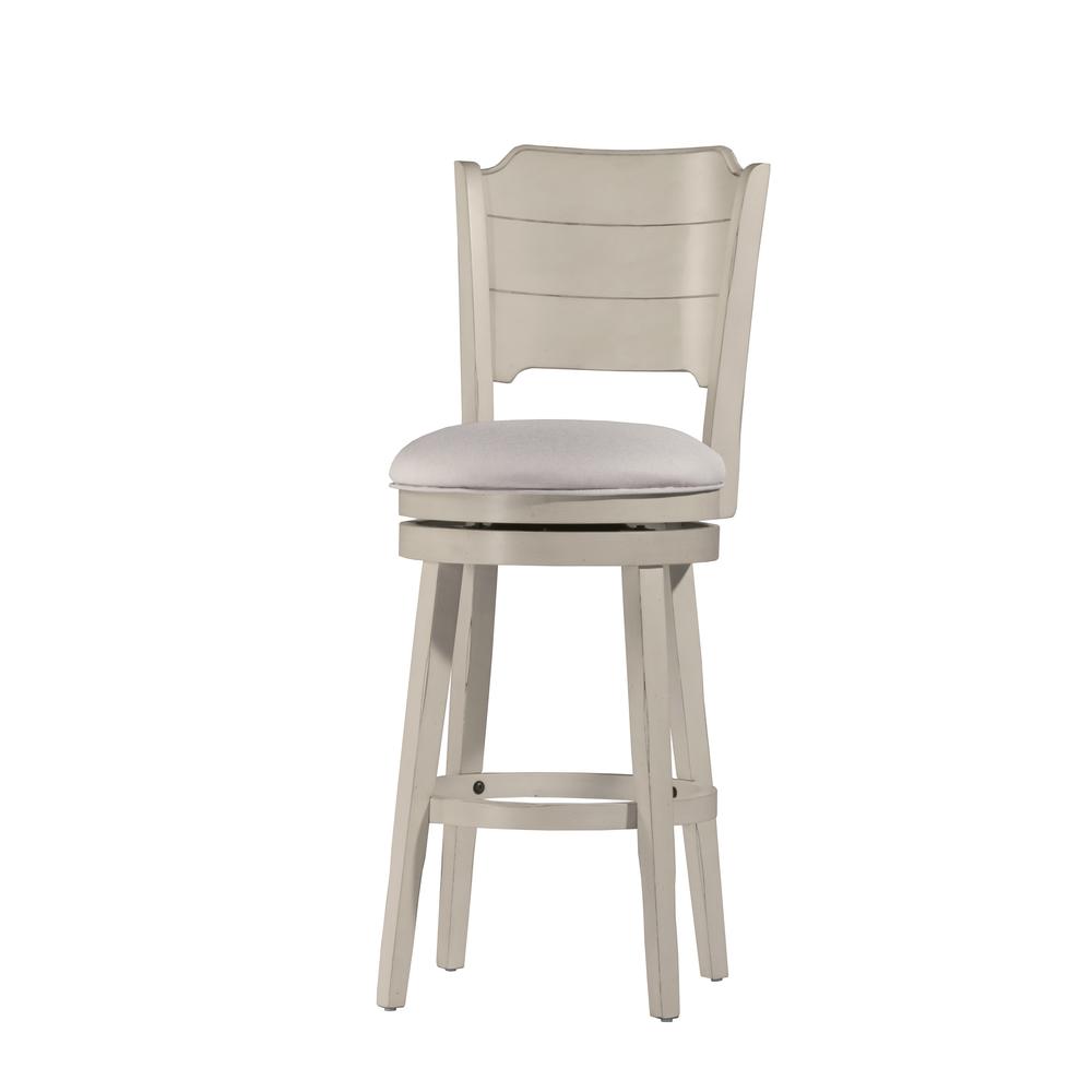 Clarion Swivel Counter Height Stool - Sea White Wood Finish. The main picture.