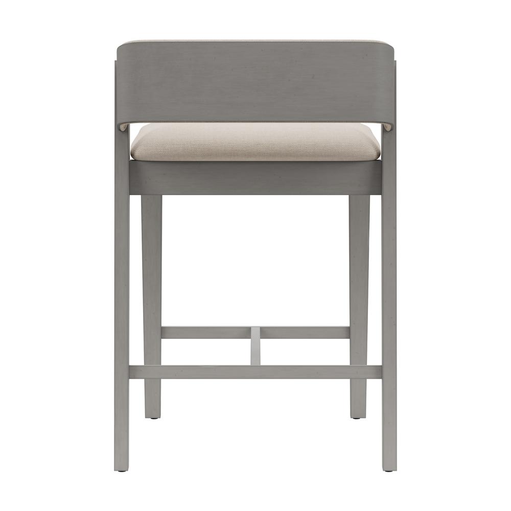 Dresden Wood Counter Height Stool, Distressed Gray. Picture 4