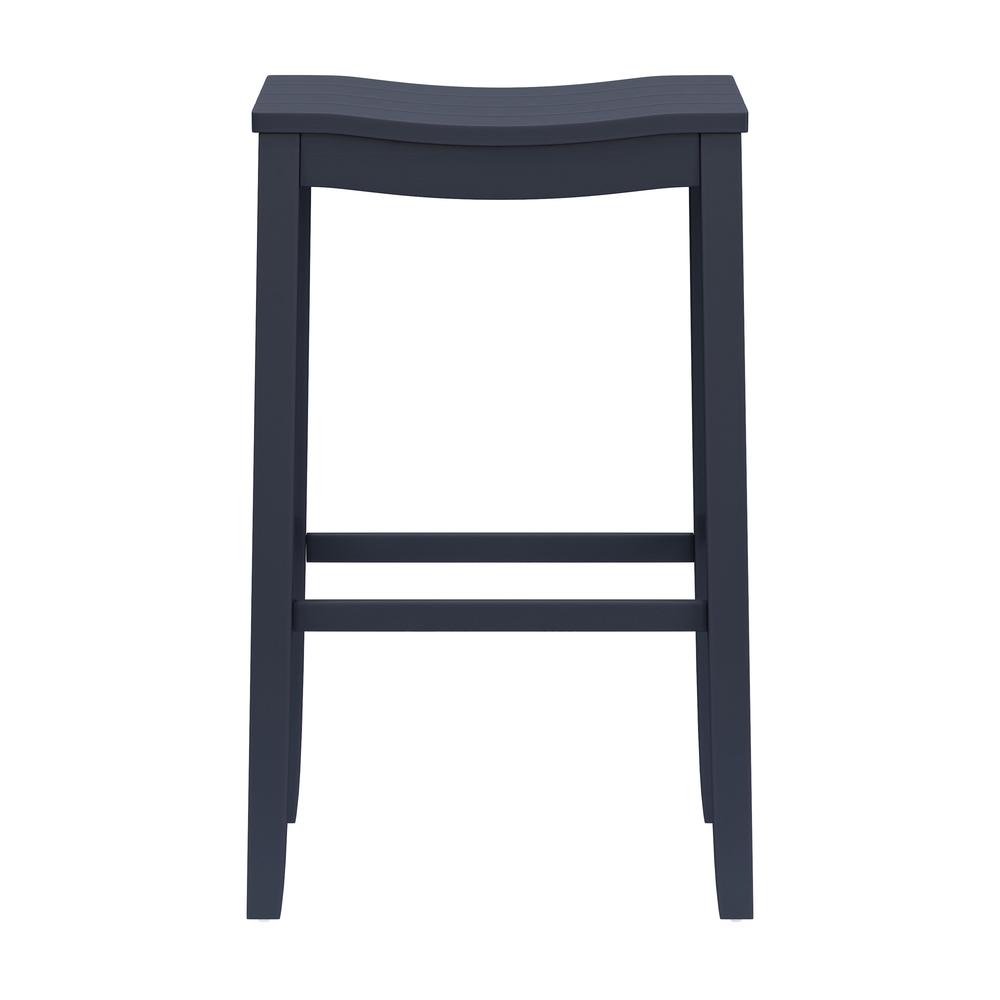 Fiddler Wood Backless Bar Height Stool, Navy. Picture 2