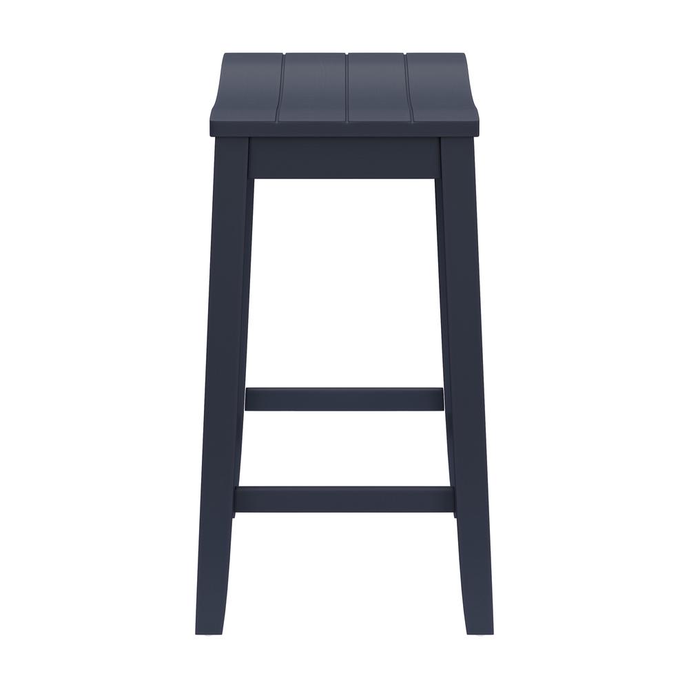 Fiddler Wood Backless Counter Height Stool, Navy. Picture 3