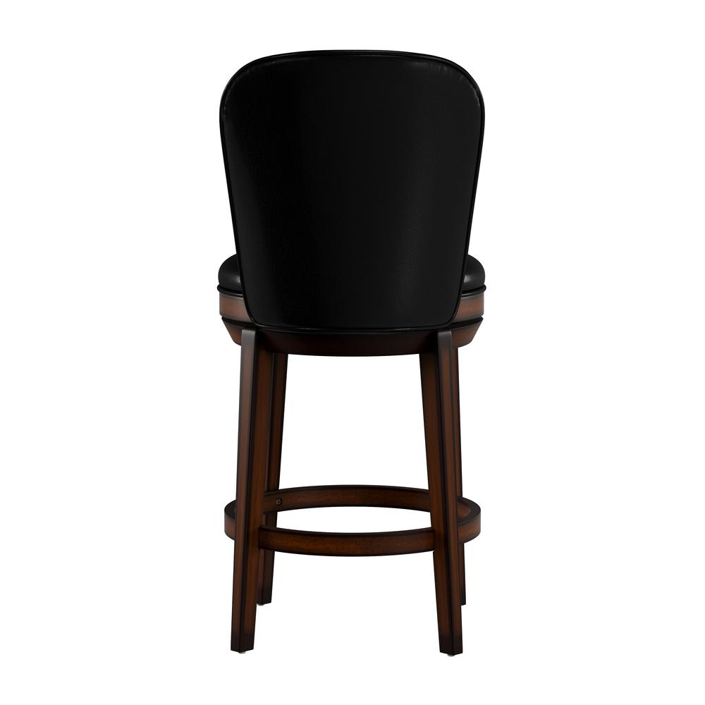 Victoria Wood Counter Height Swivel Stool, Dark Chestnut. Picture 4