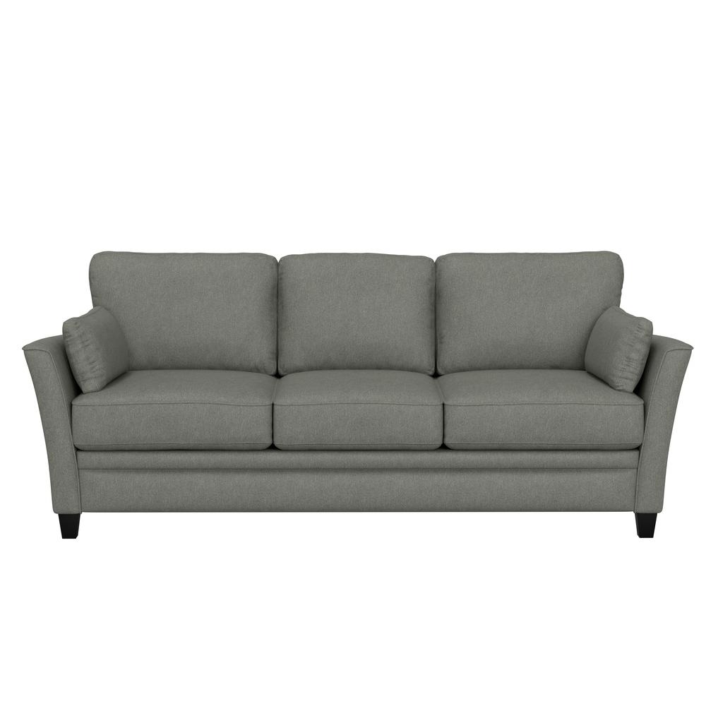 Grant River Upholstered Sofa with 2 Pillows, Stone. Picture 2