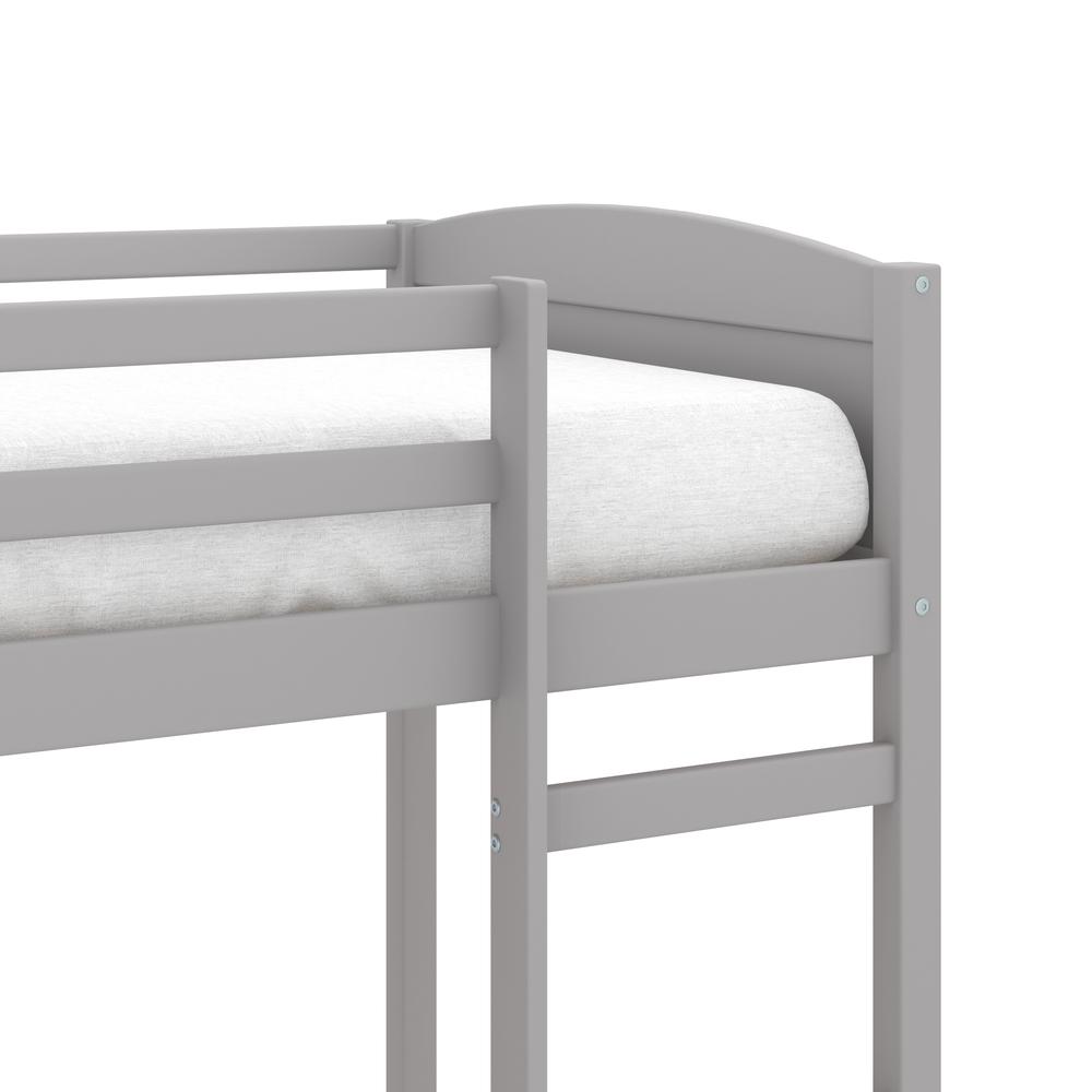Living Essentials by Hillsdale Alexis Wood Arch Twin Loft Bed, Gray. Picture 10