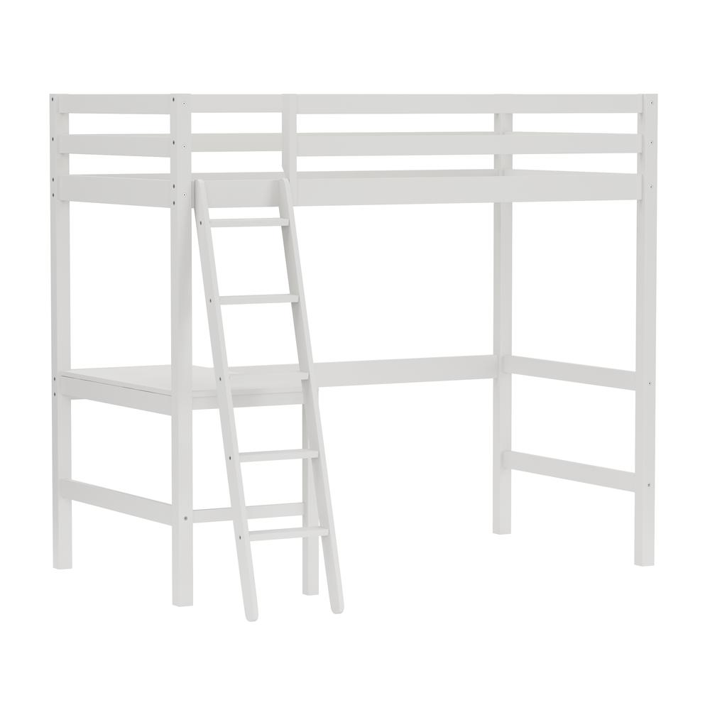 Hillsdale Kids and Teen Caspian Wood Twin Loft Bed, White. Picture 6