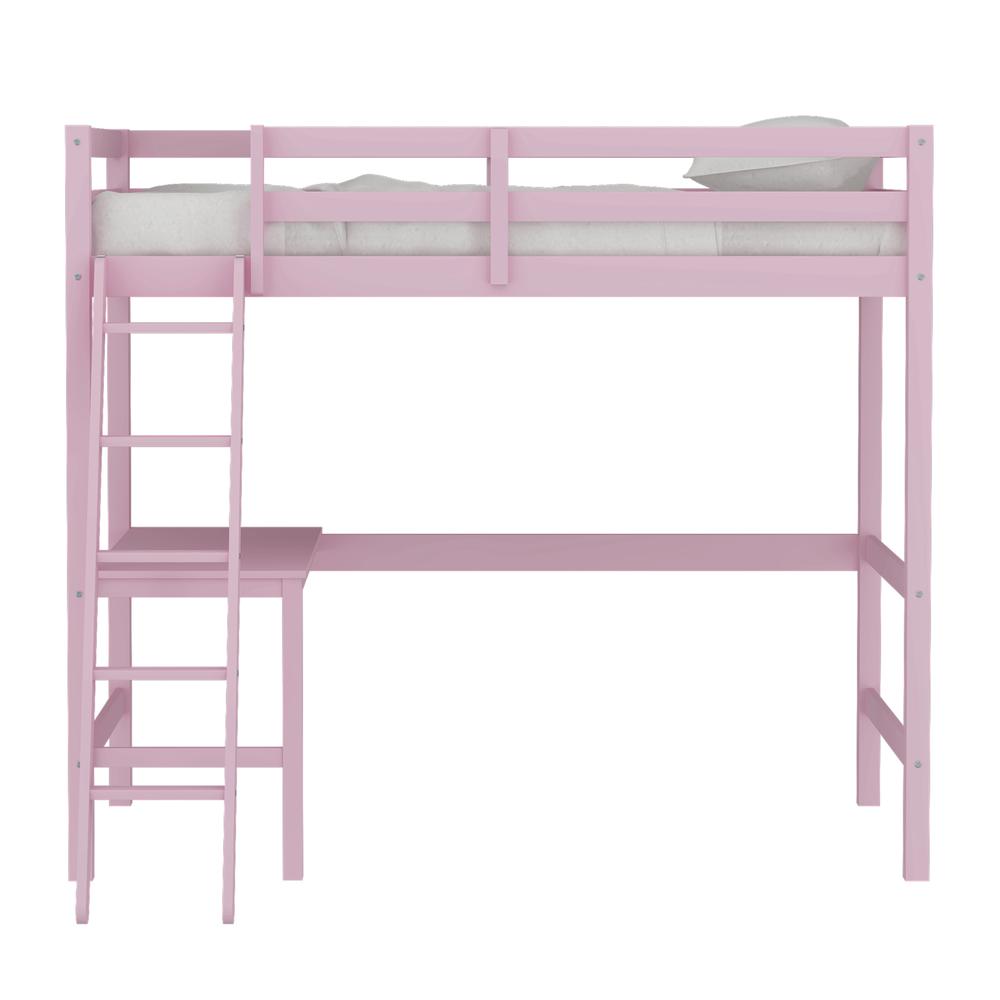Hillsdale Kids and Teen Caspian Twin Loft Bed, Soft Pink. Picture 2
