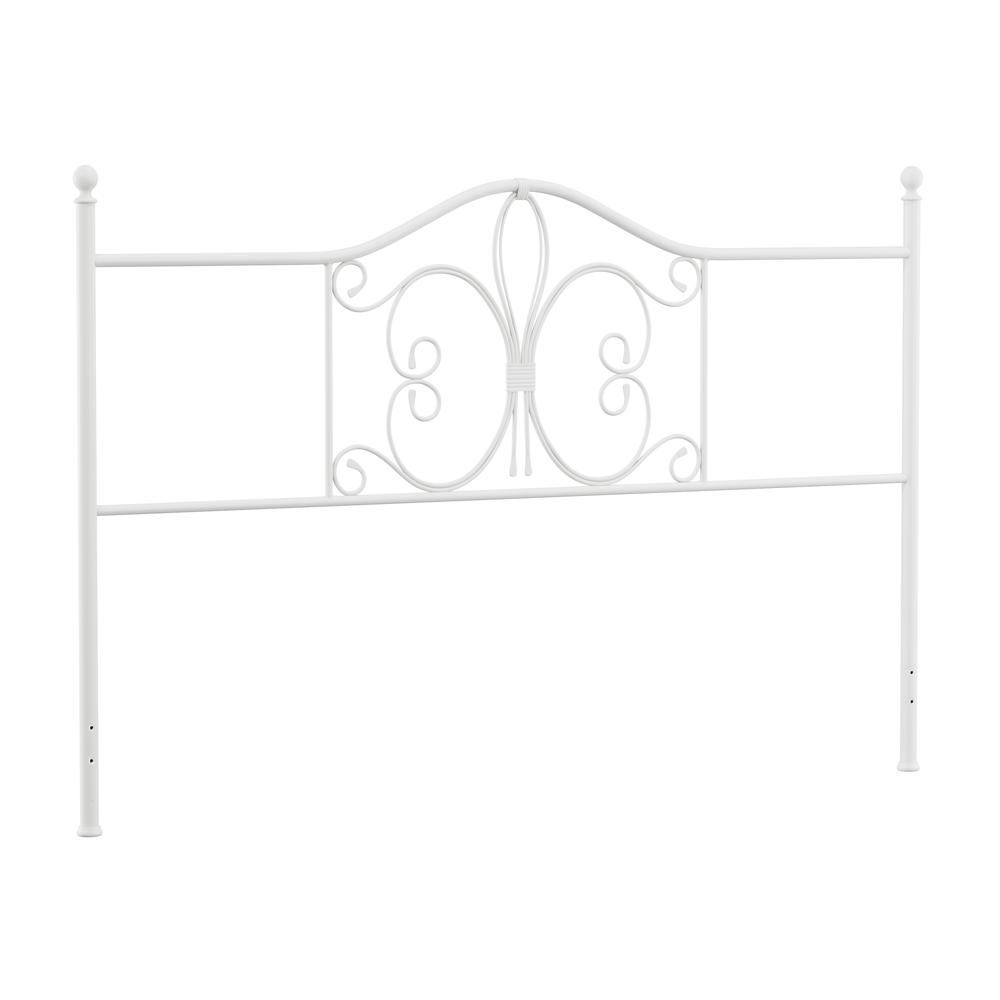 Ruby King Metal Headboard, Textured White. Picture 1