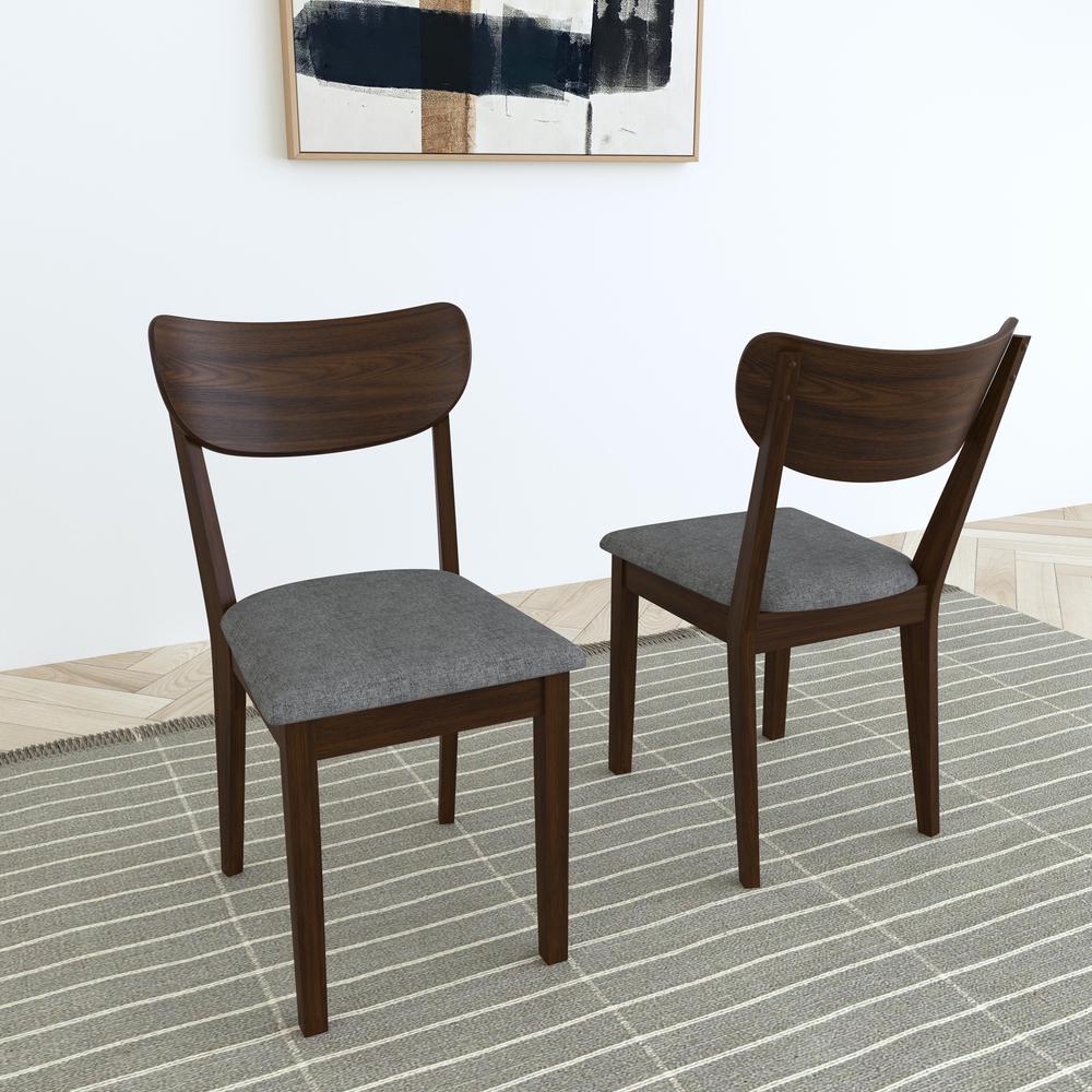 San Marino Side Dining Chair with Wood Back, Set of 2, Chestnut. Picture 10