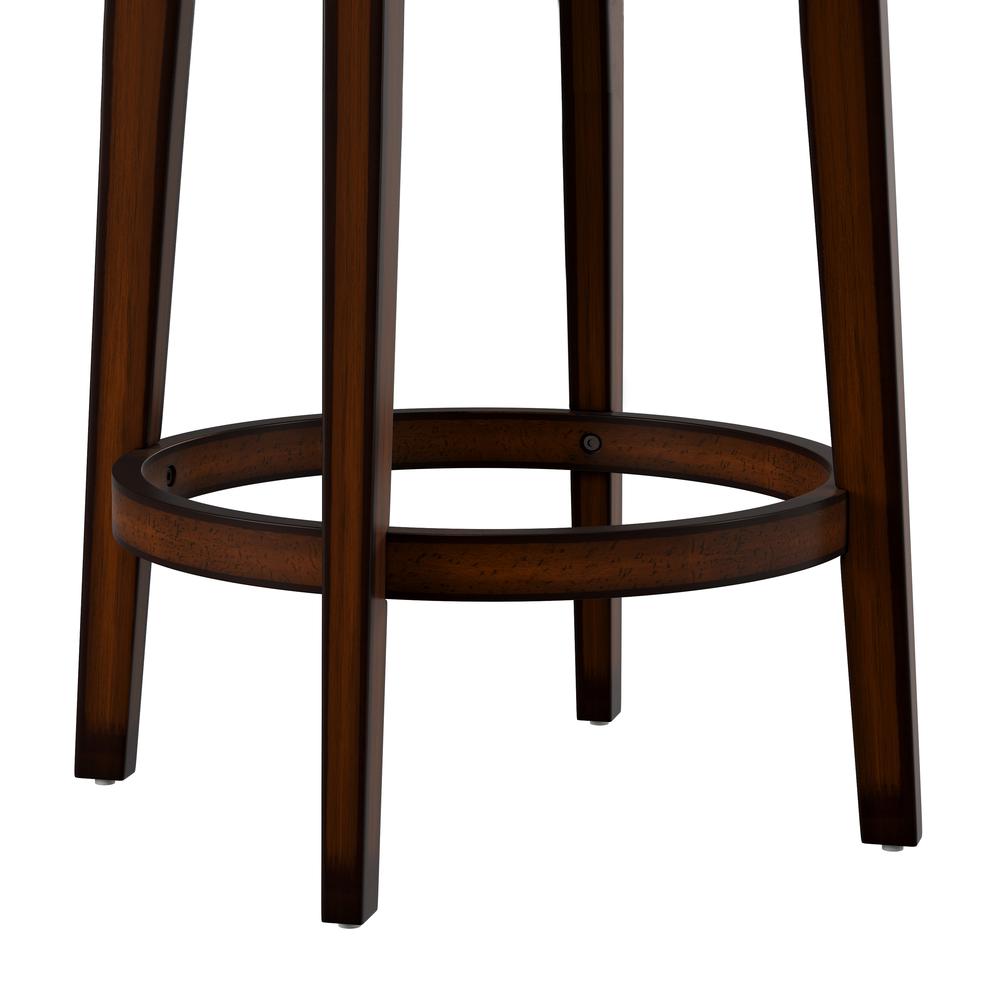 Victoria Wood Counter Height Swivel Stool, Dark Chestnut. Picture 8