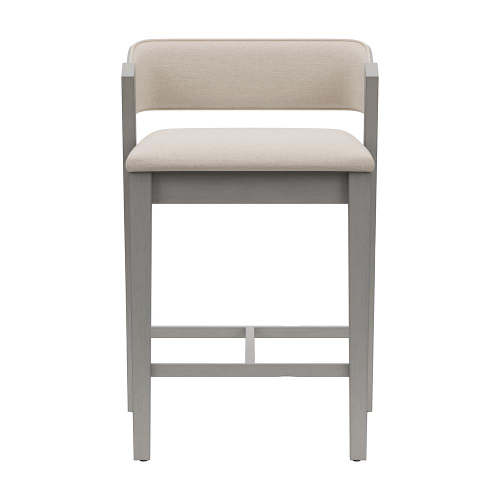 Dresden Wood Counter Height Stool, Distressed Gray. Picture 2