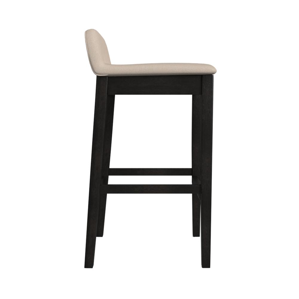 Maydena Wood Bar Height Stool, Black. Picture 3