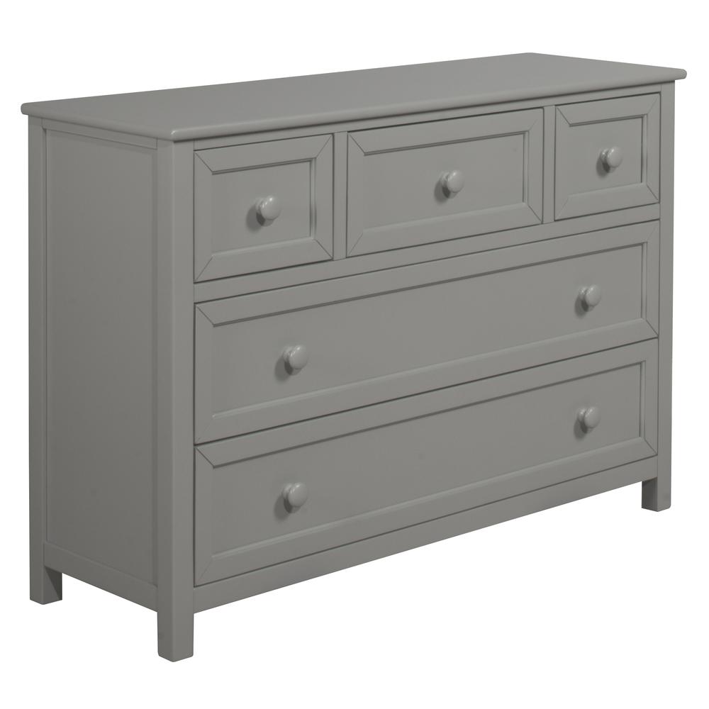 Hillsdale Kids and Teen Schoolhouse 4.0 Wood Dresser with 5 Drawers, Gray. Picture 1