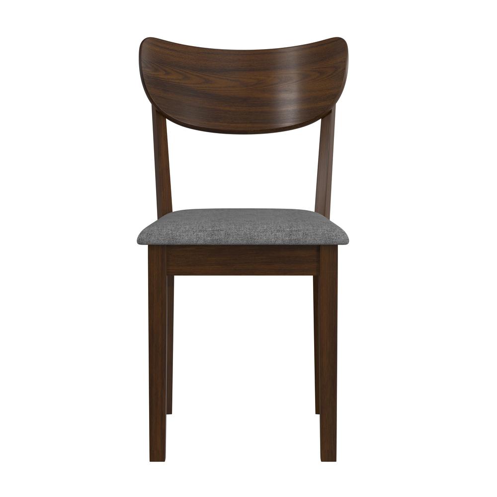 San Marino Side Dining Chair with Wood Back, Set of 2, Chestnut. Picture 2