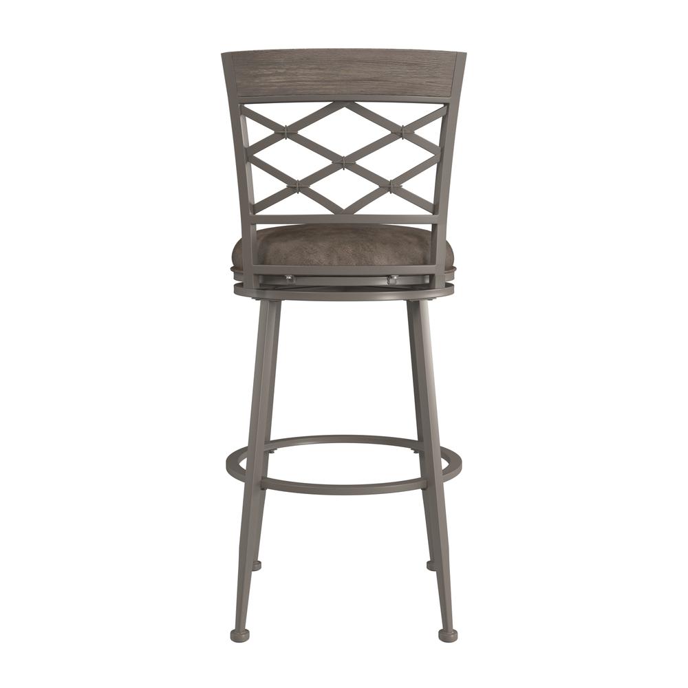 Hutchinson Metal Bar Height Swivel Stool, Pewter. Picture 4