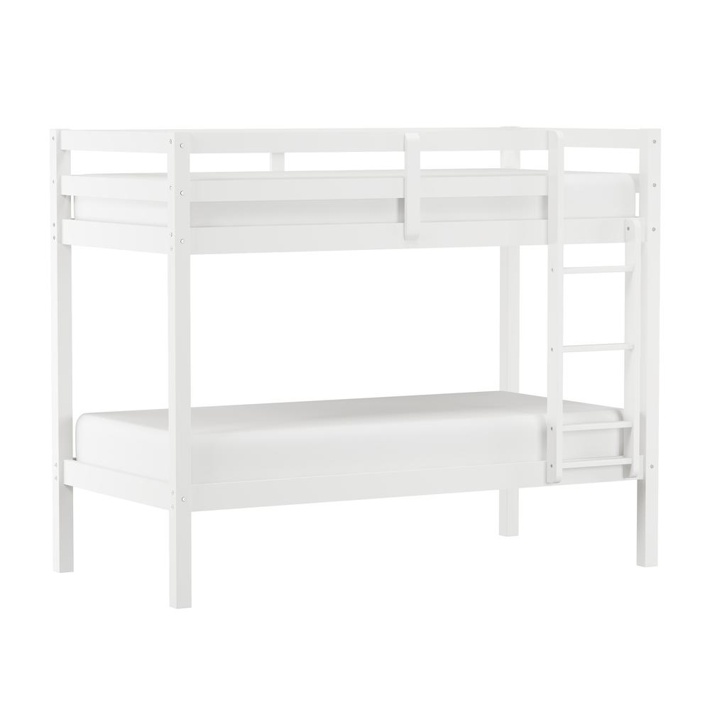 Hillsdale Kids and Teen Caspian Twin Over Twin Bunk Bed, White. Picture 1