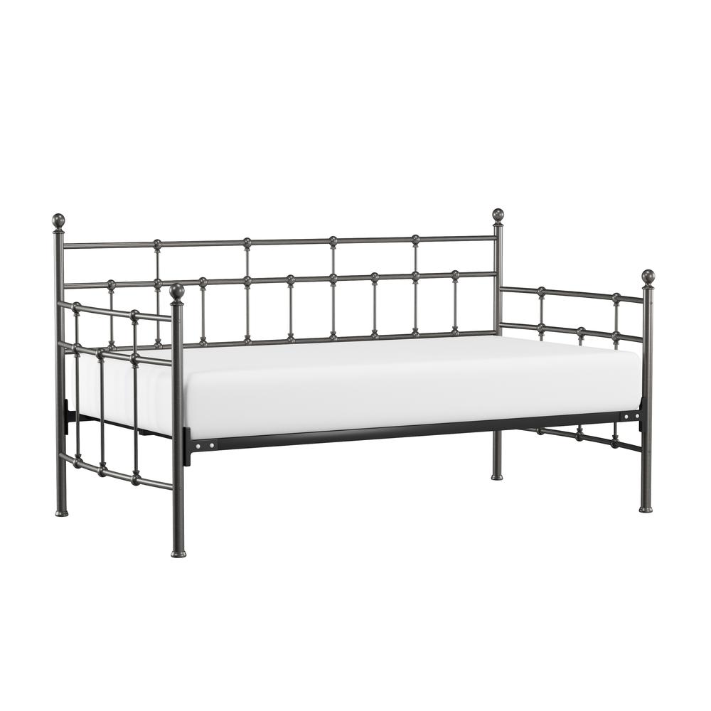 Providence Metal Twin Daybed, Aged Pewter. Picture 1