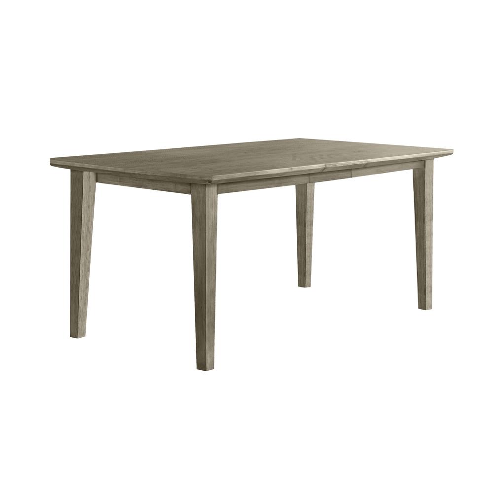 Ocala Wood Rectangle Dining Table with Extension, Sandy Gray. Picture 1