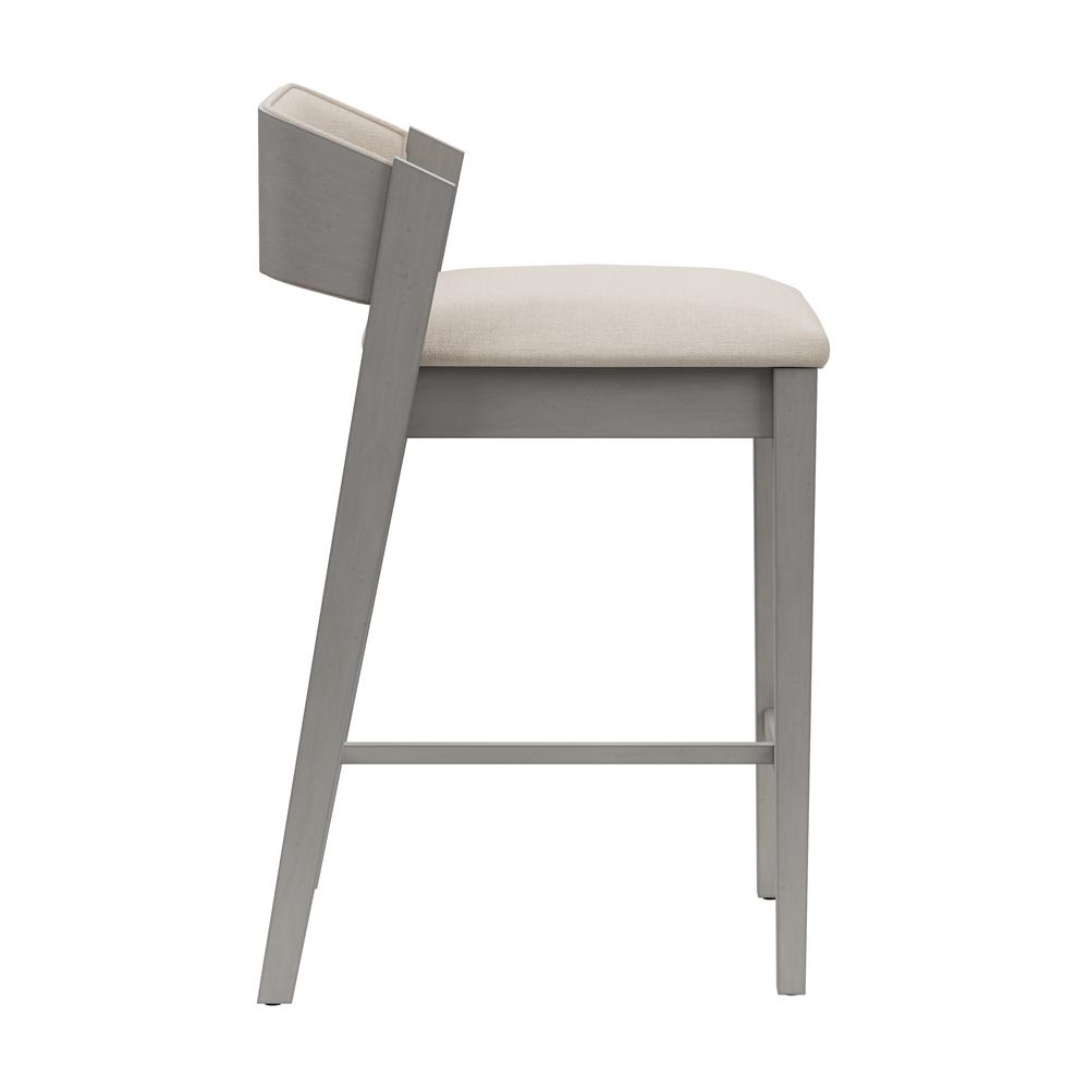 Dresden Wood Counter Height Stool, Distressed Gray. Picture 3