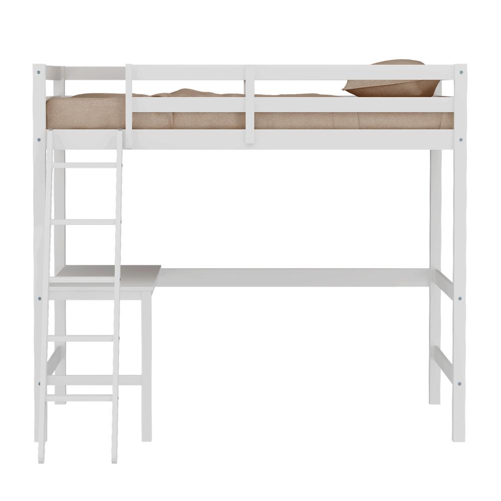 Hillsdale Kids and Teen Caspian Wood Twin Loft Bed, White. Picture 2