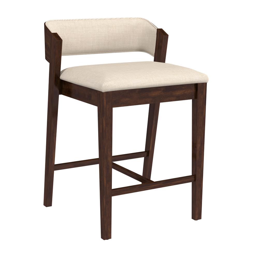 Dresden Wood Counter Height Stool, Walnut. Picture 1
