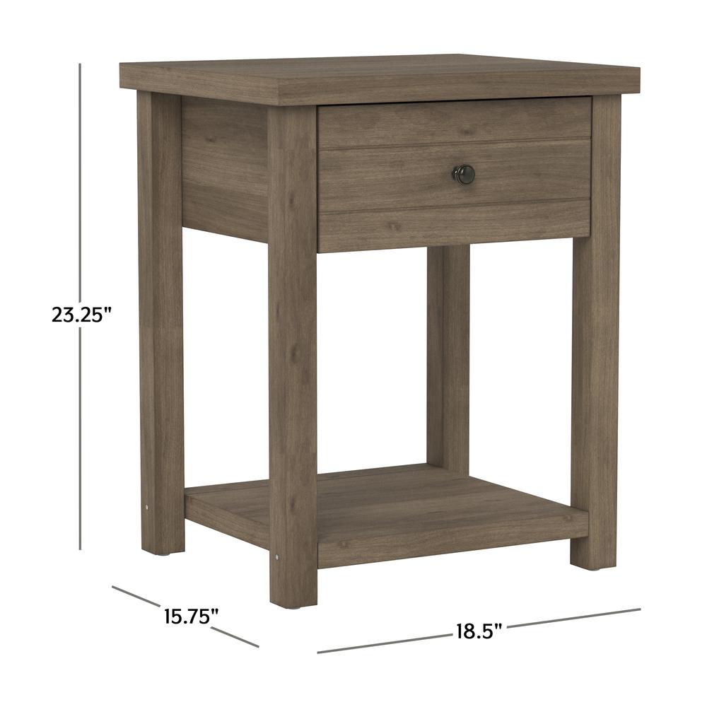 Harmony Wood Accent Table, Set of 2, Knotty Gray Oak. Picture 6