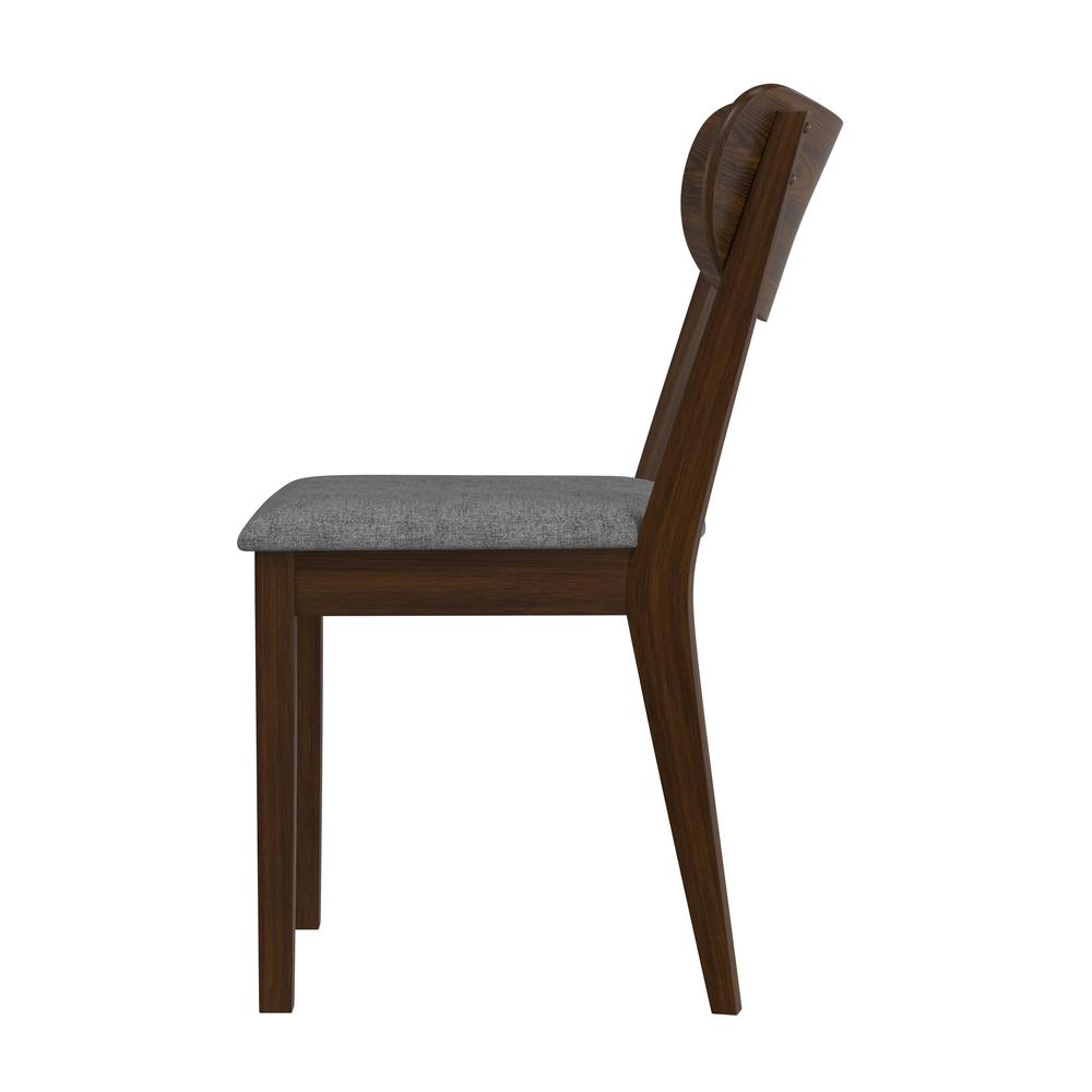 San Marino Side Dining Chair with Wood Back, Set of 2, Chestnut. Picture 5