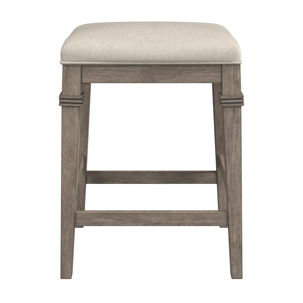 Arabella Wood Backless Counter Height Stool, Distressed Gray. Picture 2