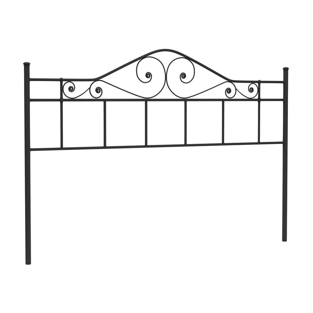 Harrison King Metal Headboard without Frame, Textured Black. Picture 1