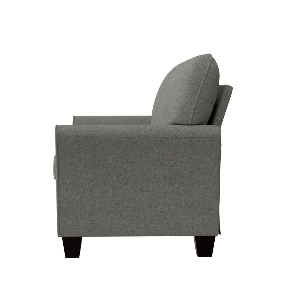 Lorena Upholstered Loveseat, Gray. Picture 5