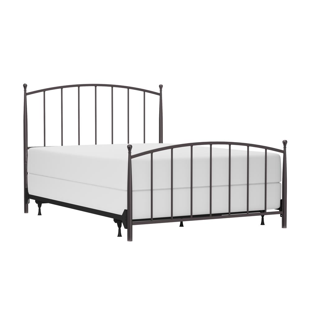 Warwick Queen Metal Bed with Frame, Gray Bronze. Picture 1