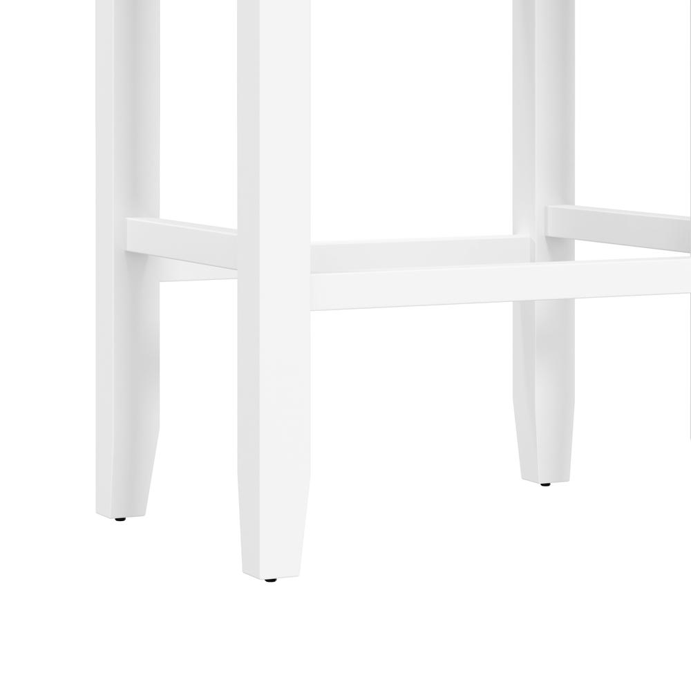Avant Wood Backless Counter Height Stool, White. Picture 8