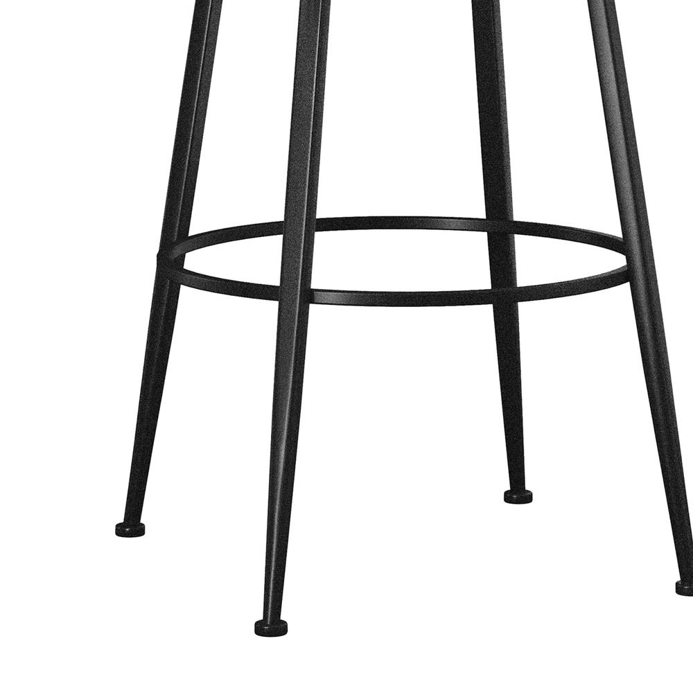 Queensridge Metal Swivel Bar Height Stool, Black with Silver. Picture 8
