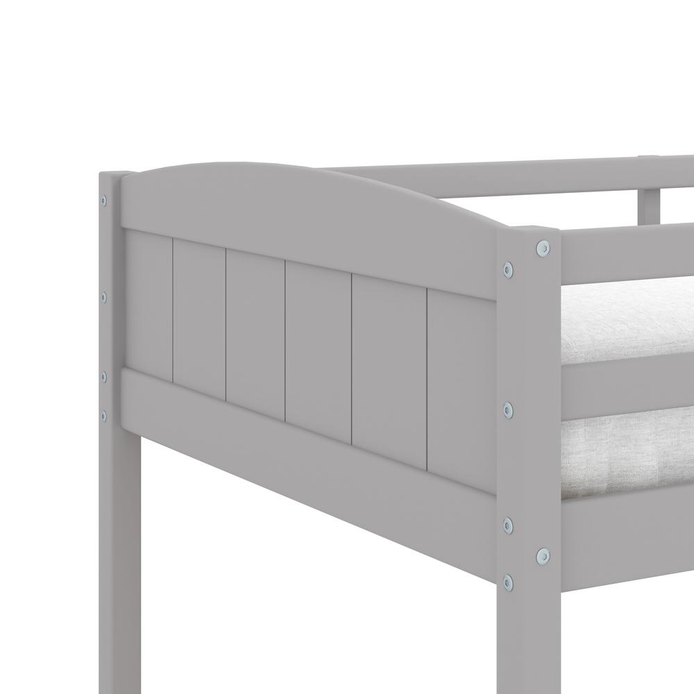 Living Essentials by Hillsdale Alexis Wood Arch Twin Loft Bed, Gray. Picture 8