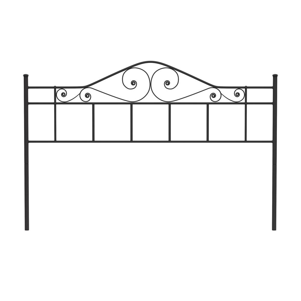Harrison King Metal Headboard without Frame, Textured Black. Picture 2