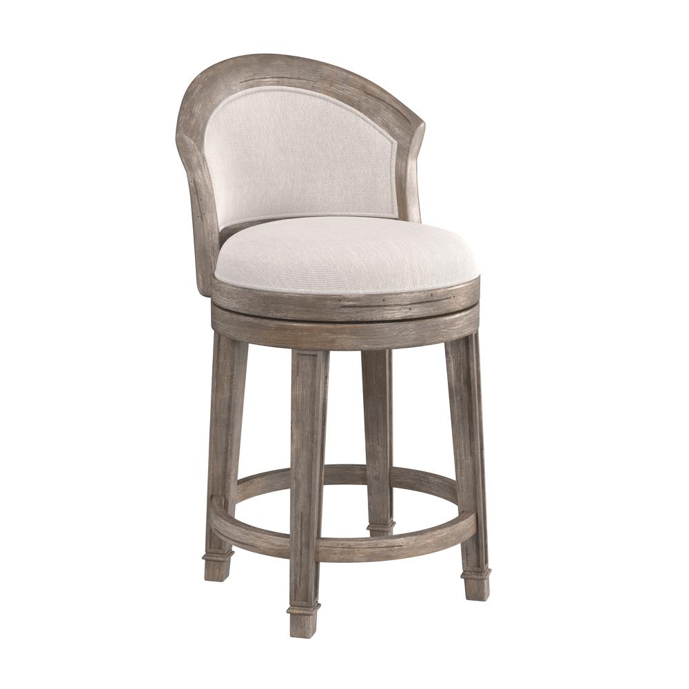 Hillsdale Furniture Monae Wood Counter Height Swivel Stool, Distressed Dark Gray. Picture 1