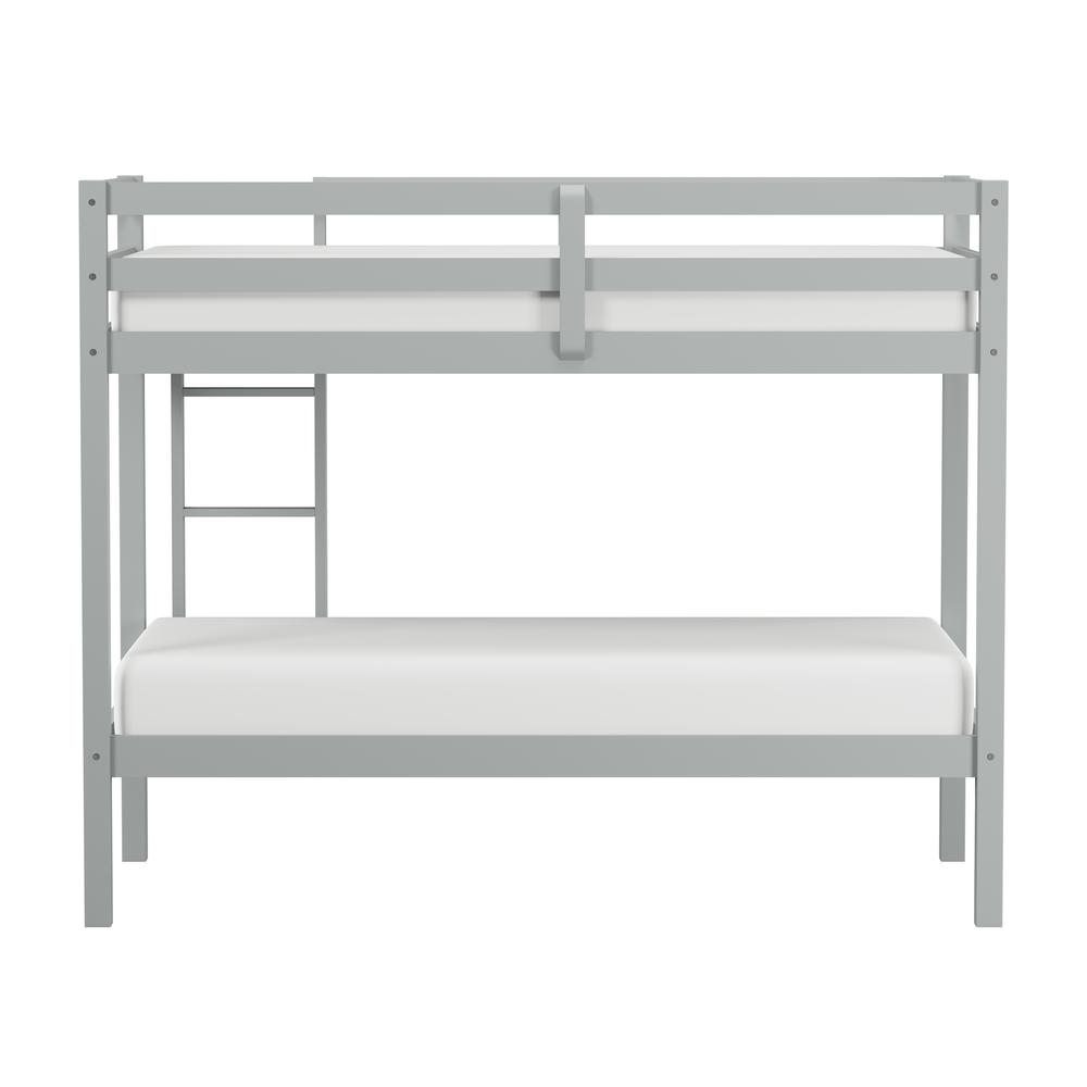 Hillsdale Kids and Teen Caspian Twin Over Twin Bunk Bed, Gray. Picture 4