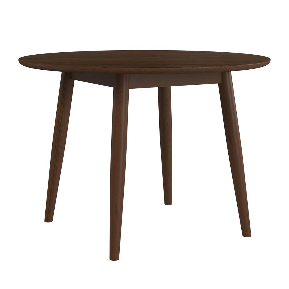 San Marino Round Wood Dining Table, Chestnut. Picture 1