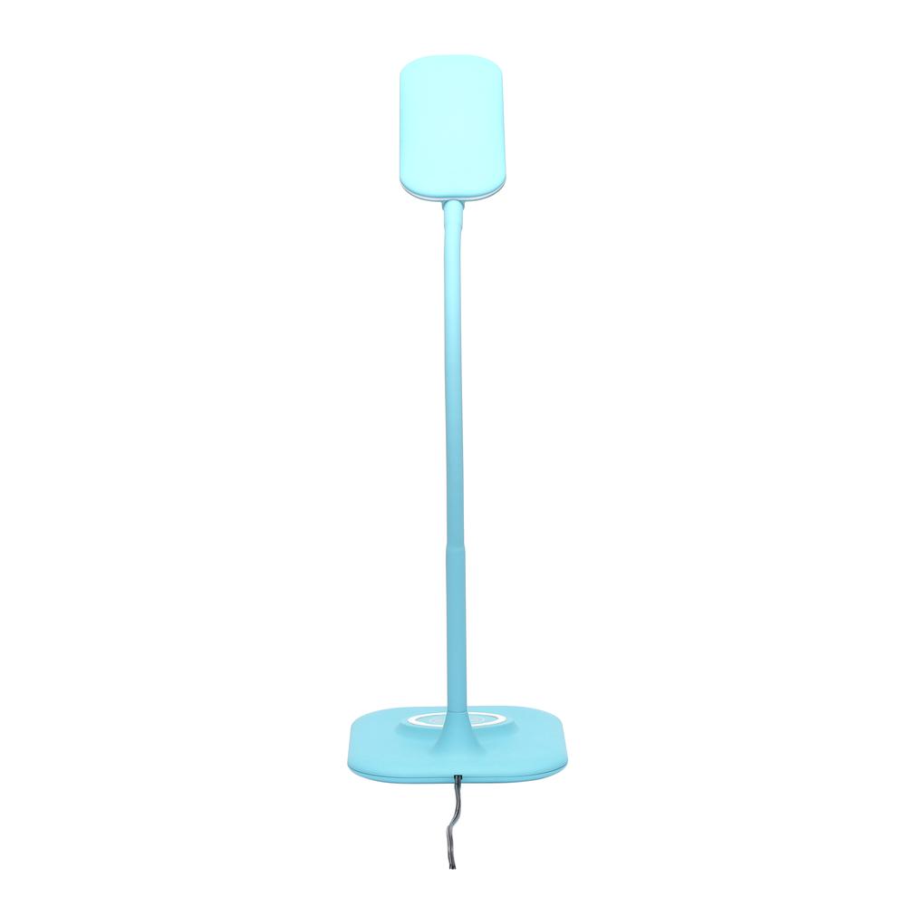 LED Desk Lamp with Integrated Wireless Charging Station, Teal. Picture 3