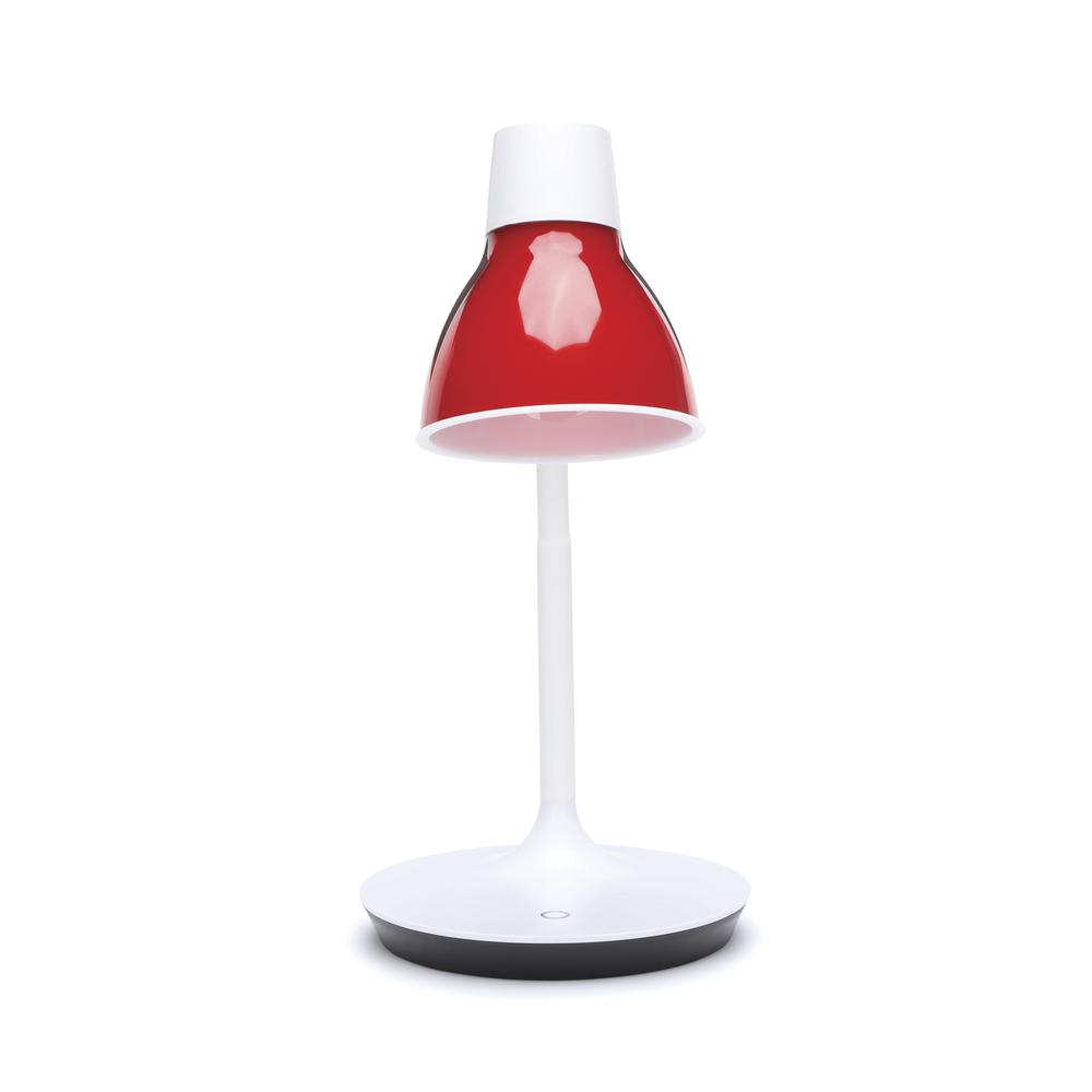 OFM ESS-9000-RED Essentials LED Desk Lamp with Integrated Touch Control, Red. Picture 2