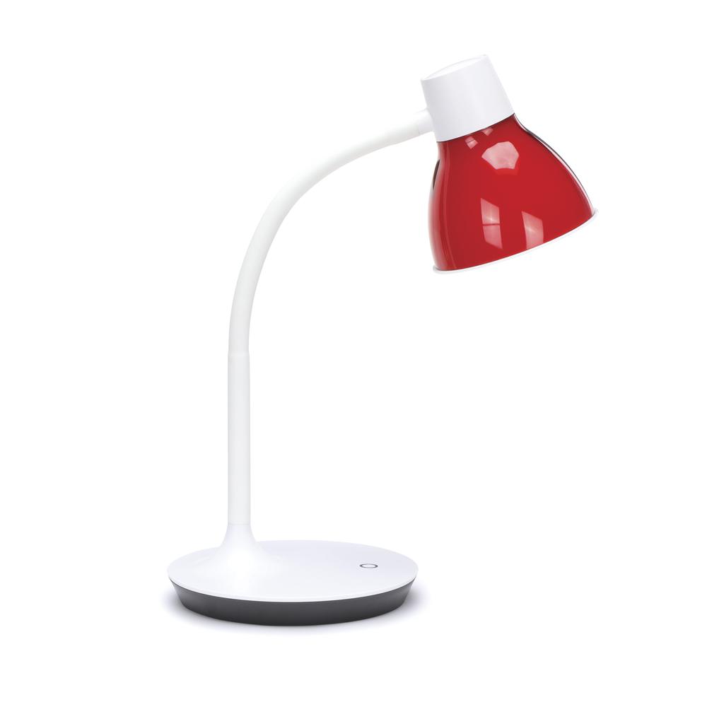 OFM ESS-9000-RED Essentials LED Desk Lamp with Integrated Touch Control, Red. Picture 4