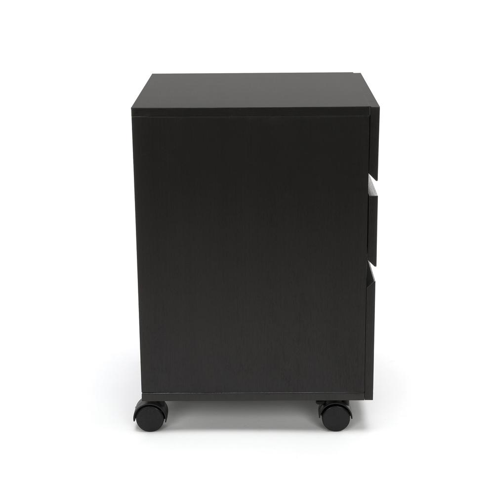Essentials by OFM ESS-1030 3-Drawer Wheeled Mobile Pedestal Cabinet, Espresso. Picture 4