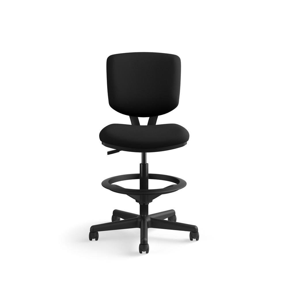 HON Volt Task Stool - Upholstered Office Stool, Black (H5705). Picture 2