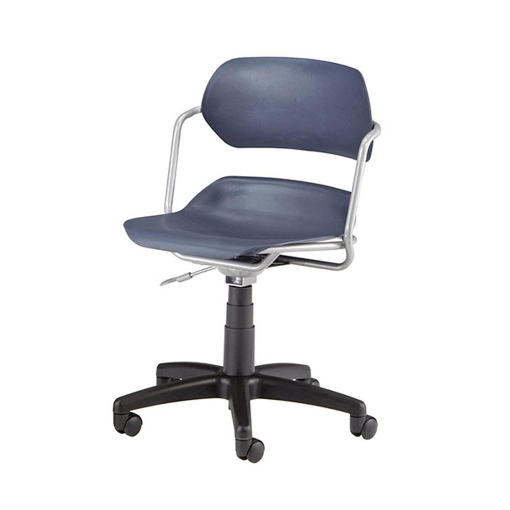 OFM Model 200 Swivel Task Chair with Silver Frame, Plastic, Mid Back. Picture 1