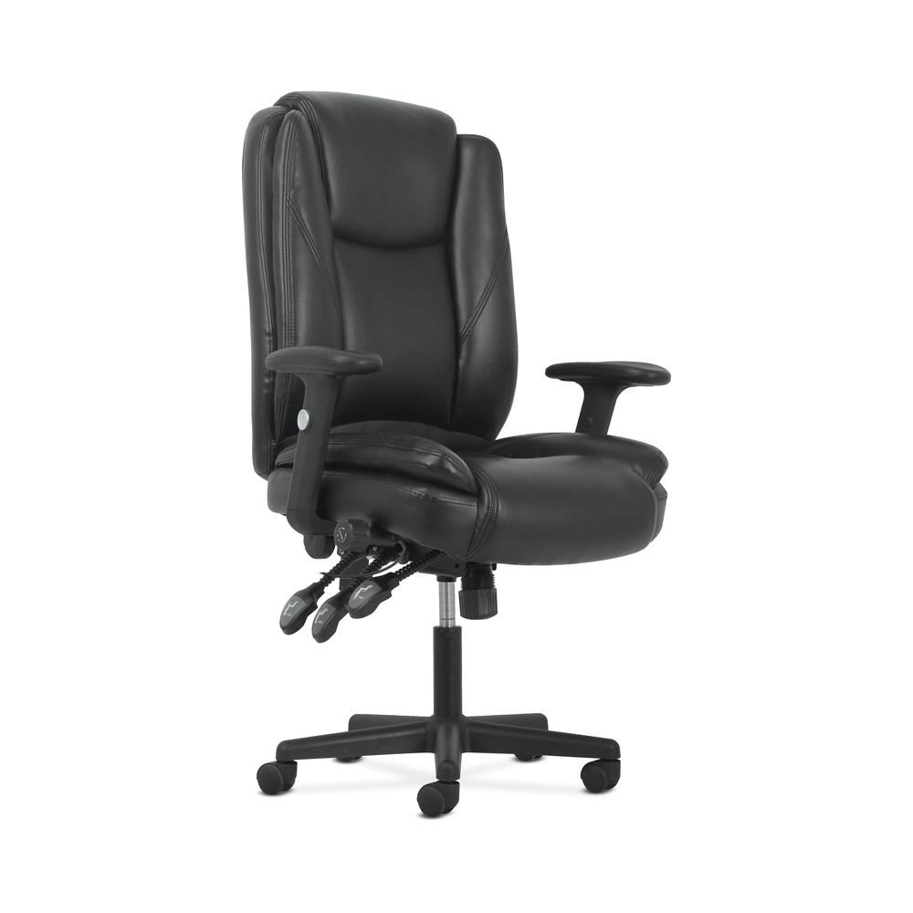 Sadie High-Back Leather Office/Computer Chair - Ergonomic Adjustable Swivel Chair with Lumbar Support (HVST331). The main picture.