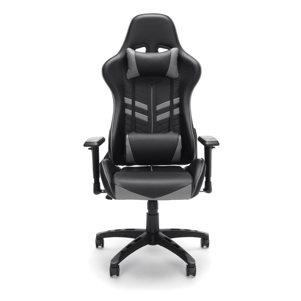 Essentials by OFM ESS-6065 Racing Style Gaming Chair, Gray. Picture 2