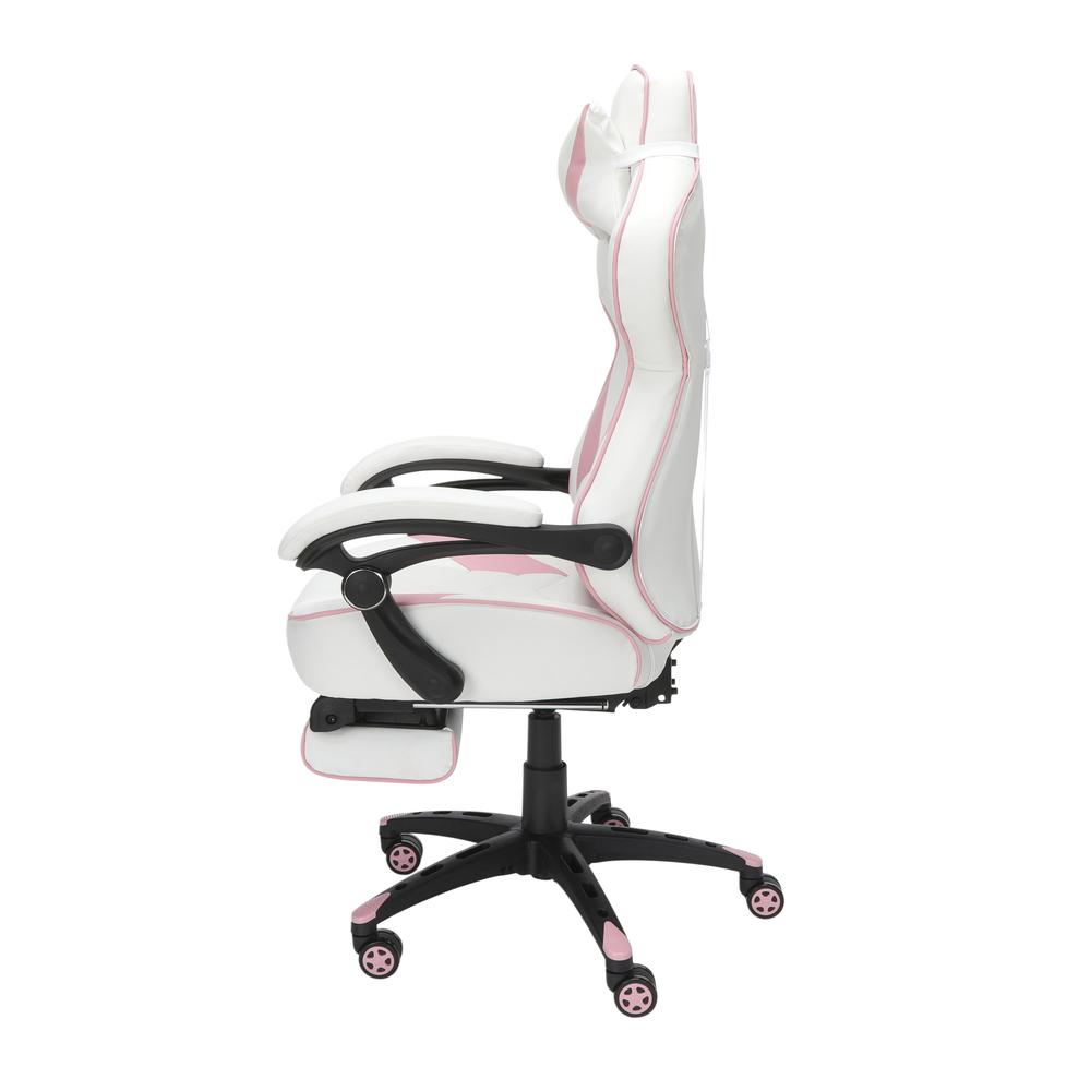 RESPAWN 110 Racing Style Gaming Chair with Footrest, in Pink. Picture 5