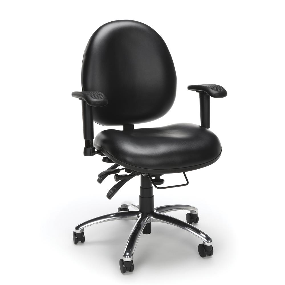 OFM Model 247-VAM Big , Tall Computer Swivel Task Chair with Arms, Vinyl. Picture 1