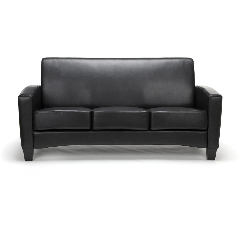 Essentials by OFM ESS-9052 Traditional Reception Sofa, Black. Picture 2