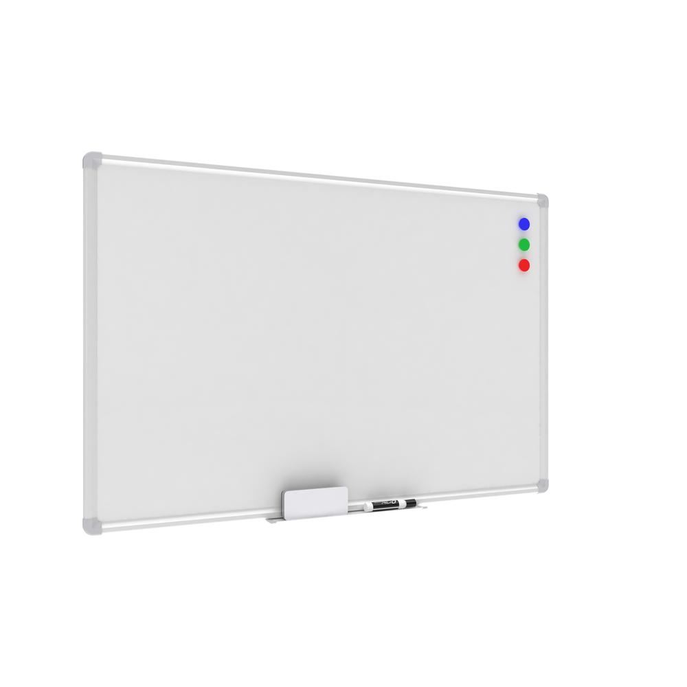 OFM Essentials Collection Magnetic Whiteboard with Aluminum Frame and Tray, 36 x 24 (ESS-8500). Picture 1